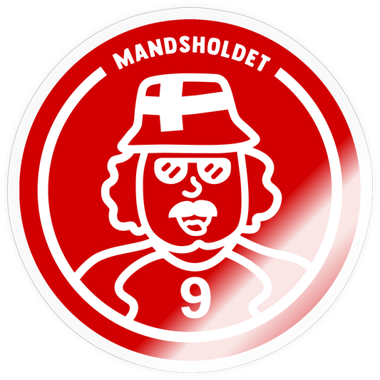 Mandsholdet klistermærke 10x10 - gennemsigtig blank