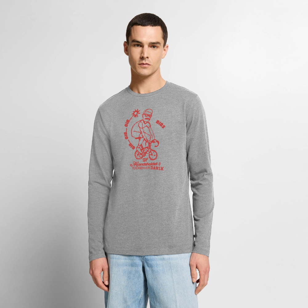 Hakket UI Yellow langærmet t-shirt - grå meleret