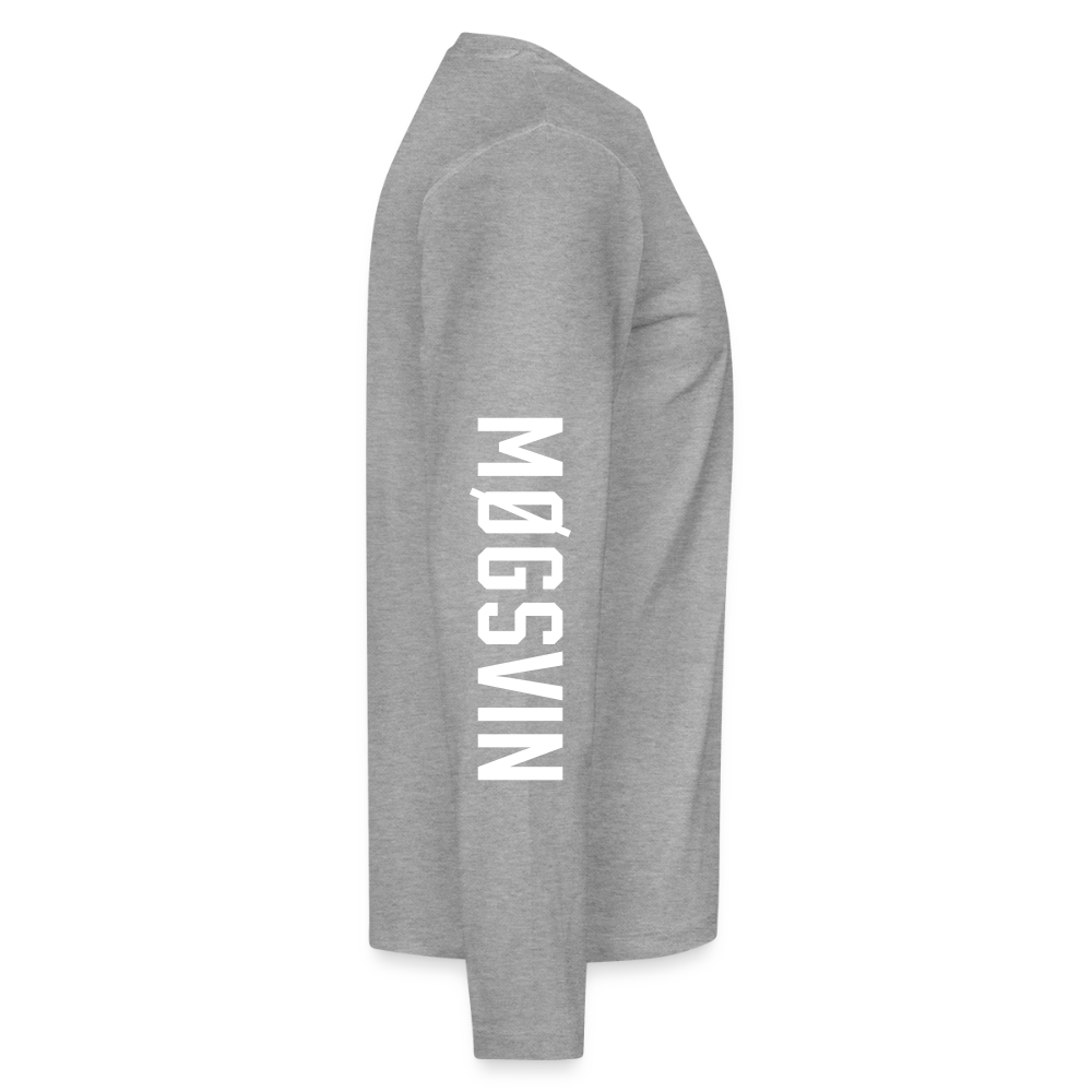 Møgsvin nr. 6 - langærmet t-shirt - grå meleret