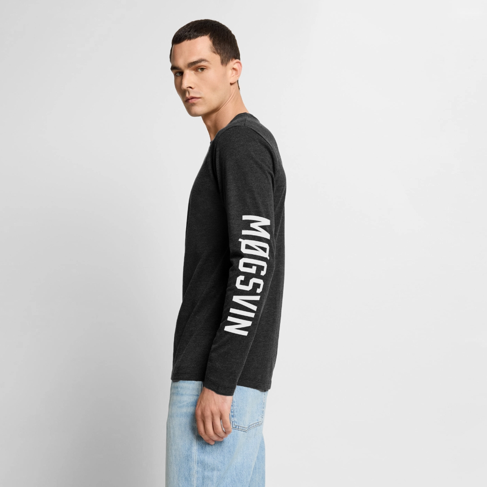 Møgsvin nr. 6 - langærmet t-shirt - antracit meleret