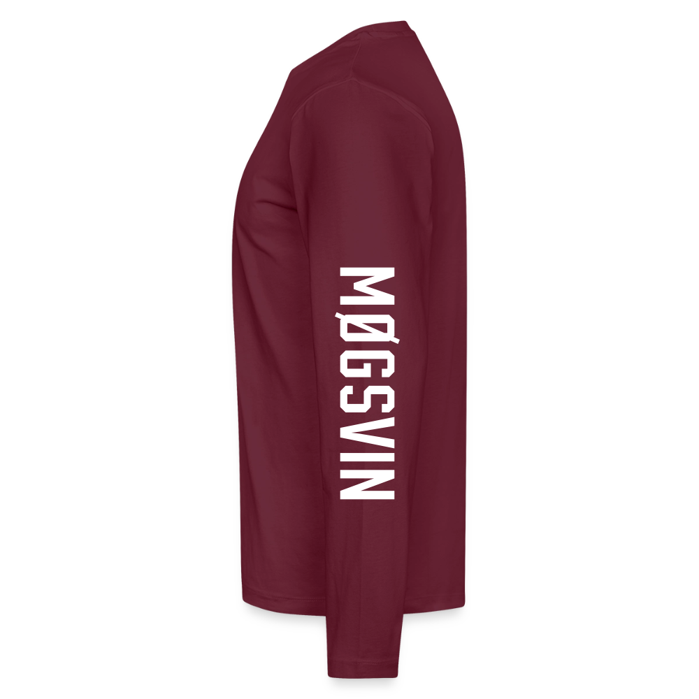 Møgsvin nr. 6 - langærmet t-shirt - vinrød