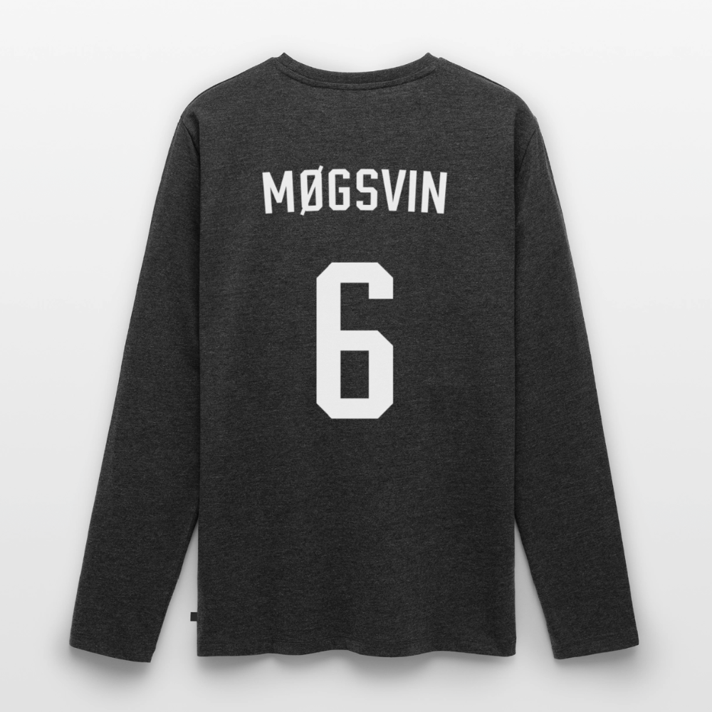 Møgsvin nr. 6 - langærmet t-shirt - antracit meleret