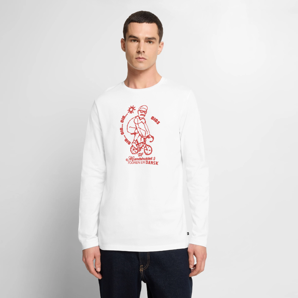 Hakket UI Yellow langærmet t-shirt - hvid