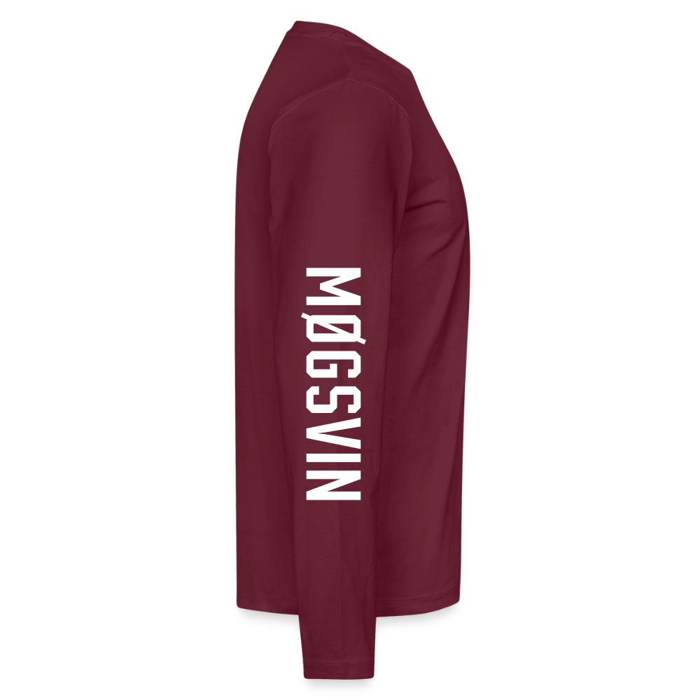 Møgsvin nr. 6 - langærmet t-shirt - vinrød