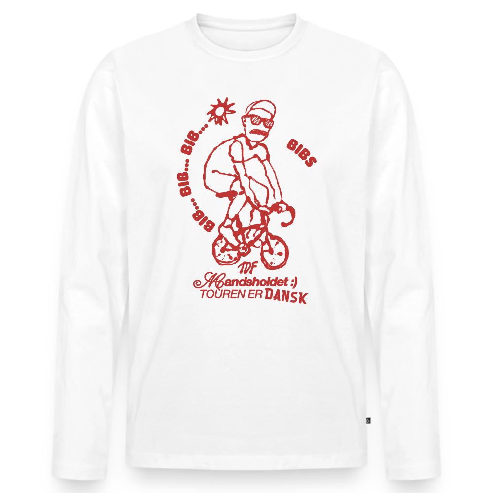 Hakket UI Yellow langærmet t-shirt - hvid