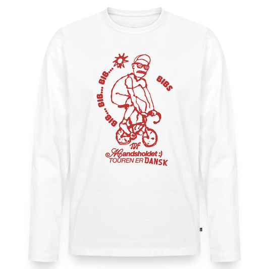 Hakket UI Yellow langærmet t-shirt - hvid