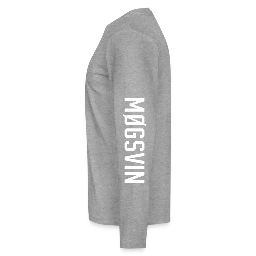 Møgsvin nr. 6 - langærmet t-shirt - grå meleret