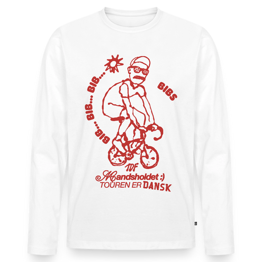 Hakket UI Yellow langærmet t-shirt - hvid