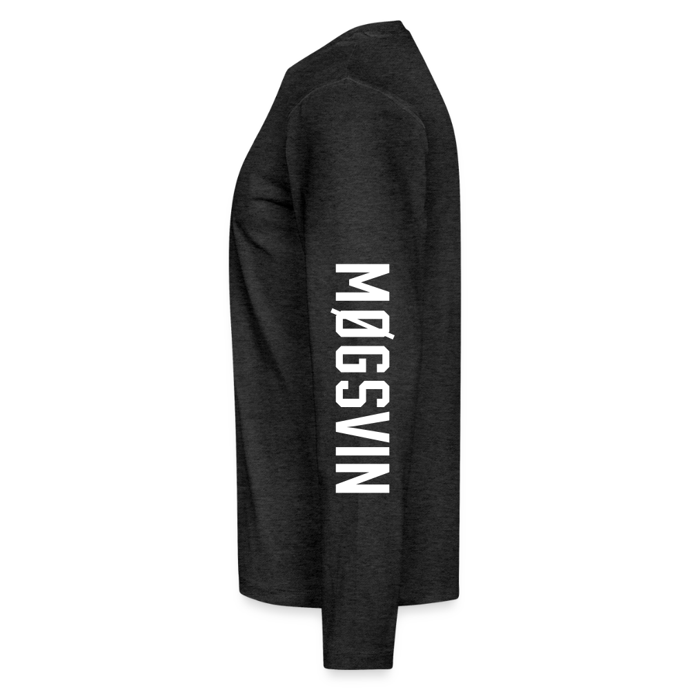 Møgsvin nr. 6 - langærmet t-shirt - antracit meleret