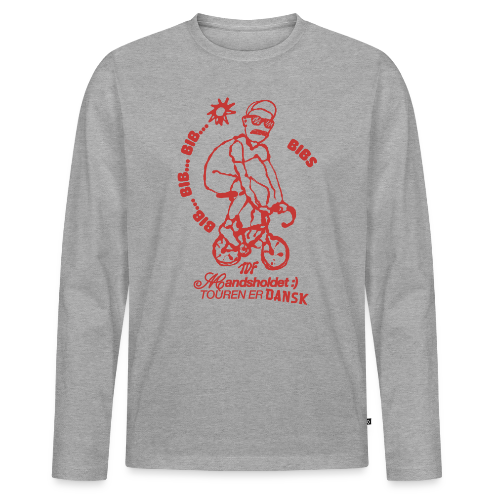 Hakket UI Yellow langærmet t-shirt - grå meleret