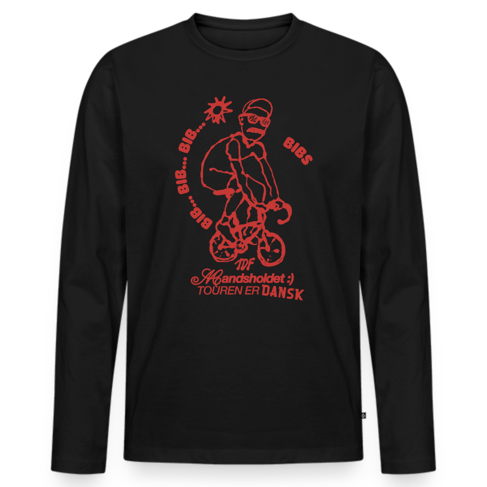 Hakket UI Yellow langærmet t-shirt - sort