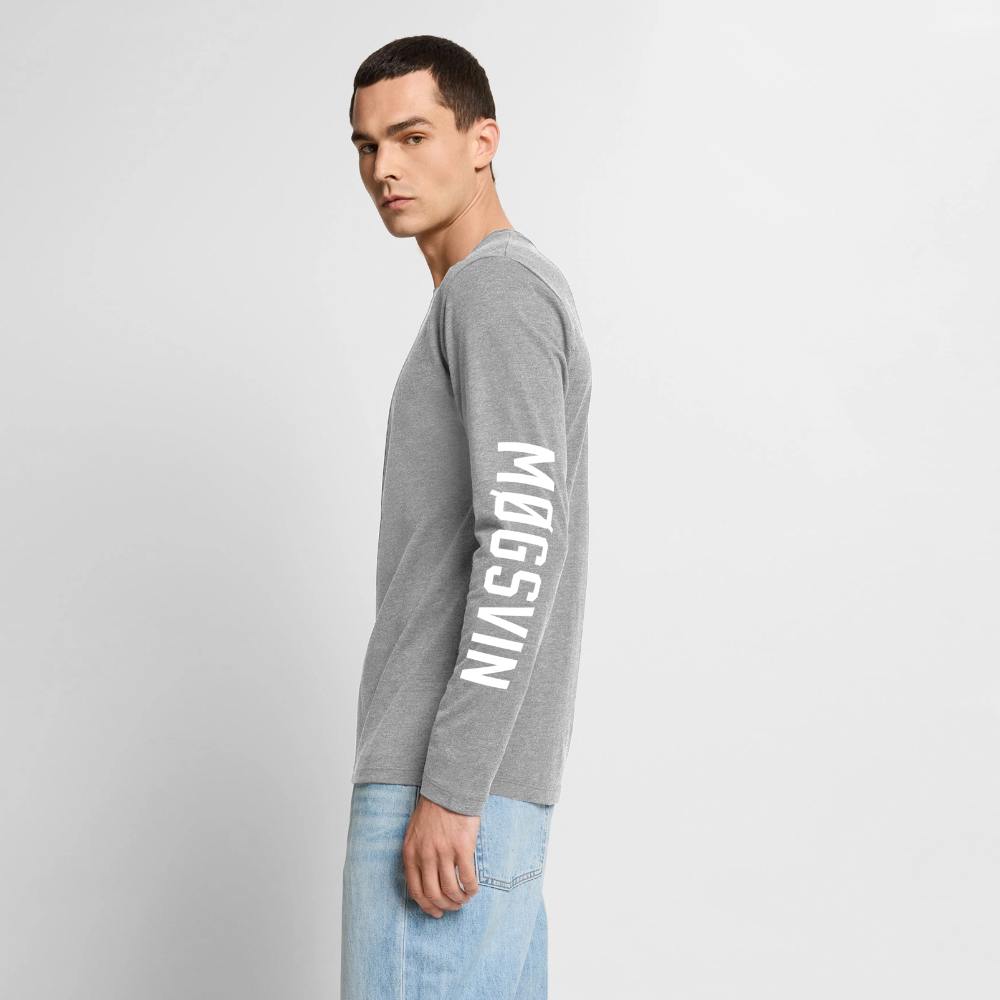 Møgsvin nr. 6 - langærmet t-shirt - grå meleret