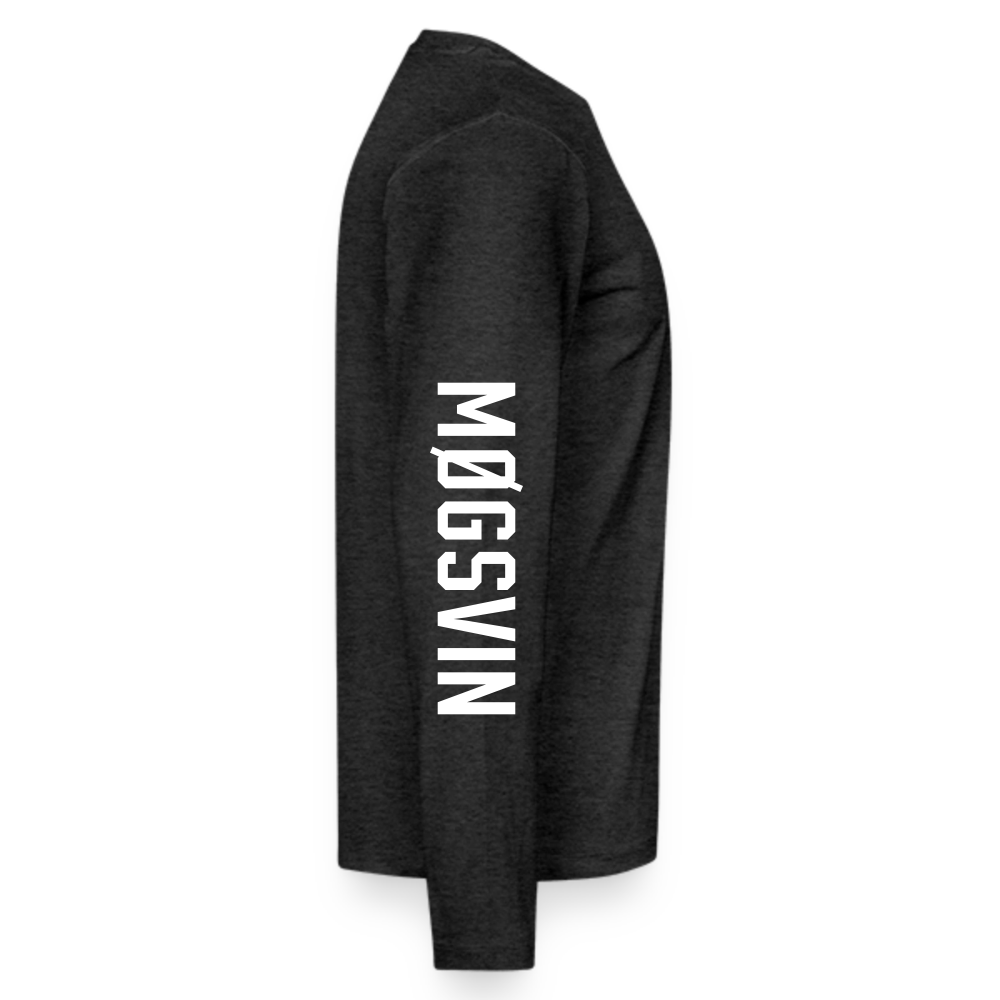 Møgsvin nr. 6 - langærmet t-shirt - antracit meleret