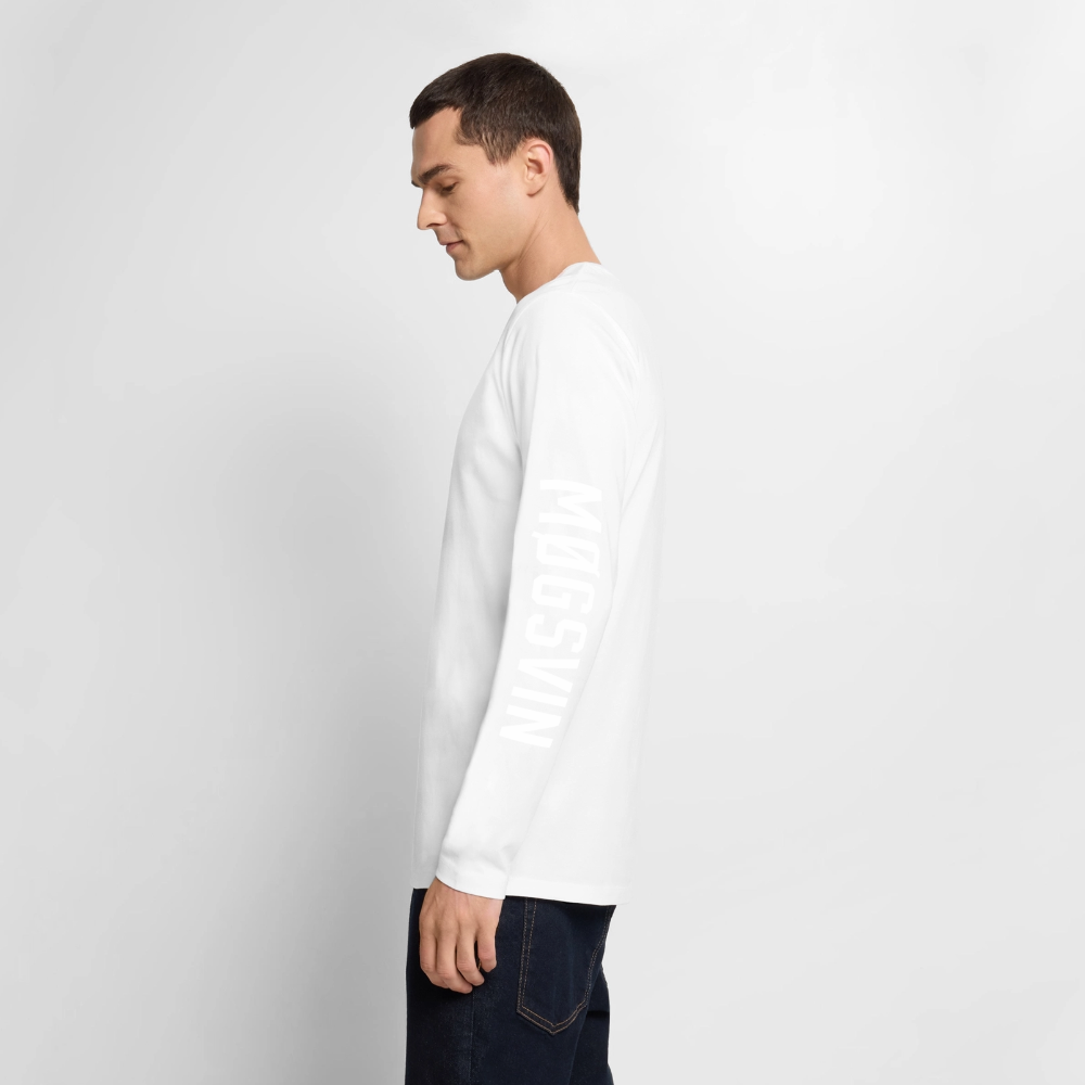 Møgsvin nr. 6 - langærmet t-shirt - hvid