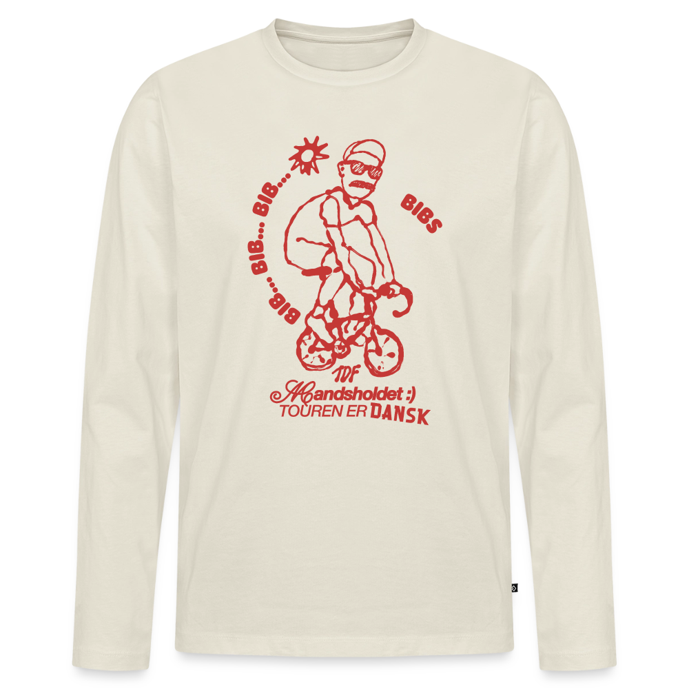 Hakket UI Yellow langærmet t-shirt - råhvid