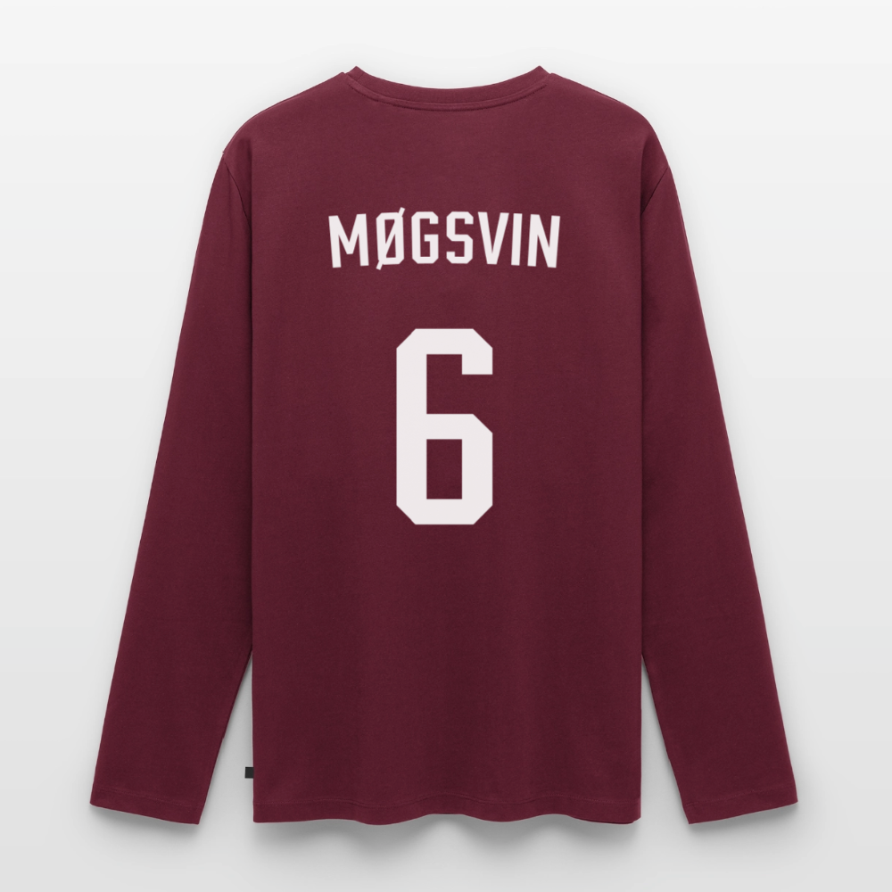 Møgsvin nr. 6 - langærmet t-shirt - vinrød