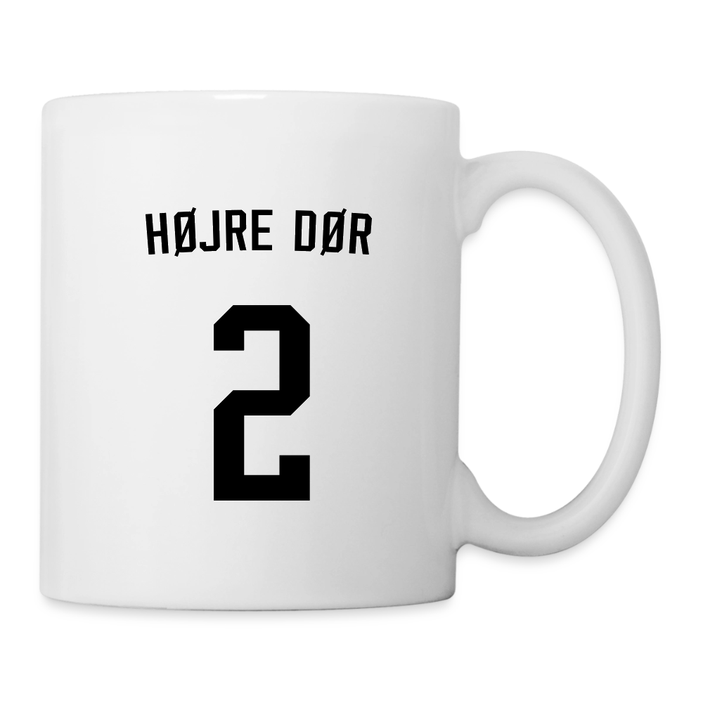 Højre dør koppen - hvid